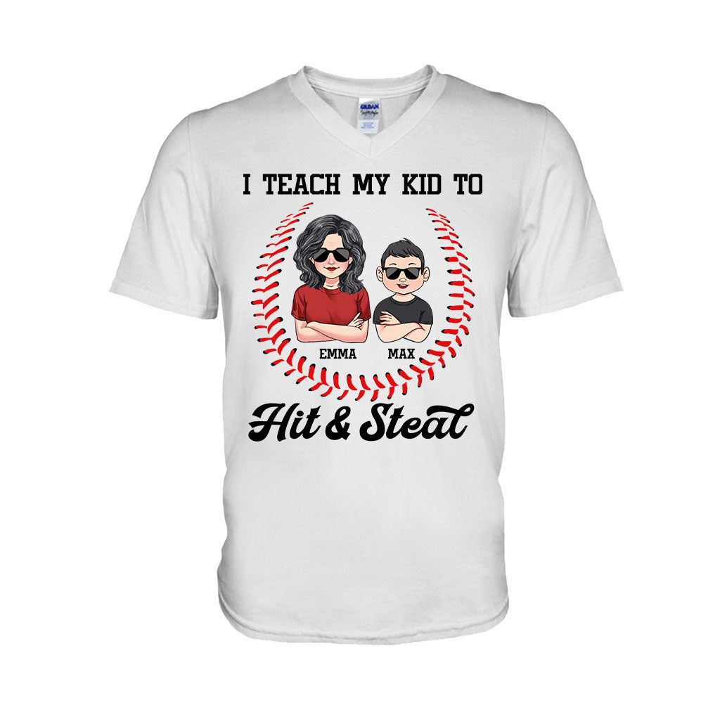 I Teach My Kid - Personalized Baseball T-shirt and Hoodie