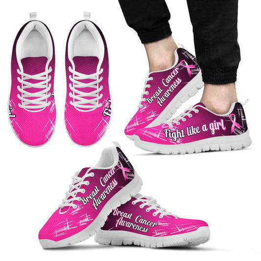 Fight Like A Girl Breast Cancer Awareness Sneakers 0622