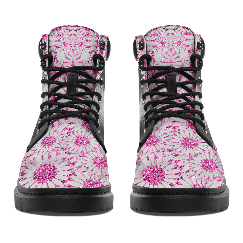 Never Give Up Breast Cancer Awareness All Season Boots 0622