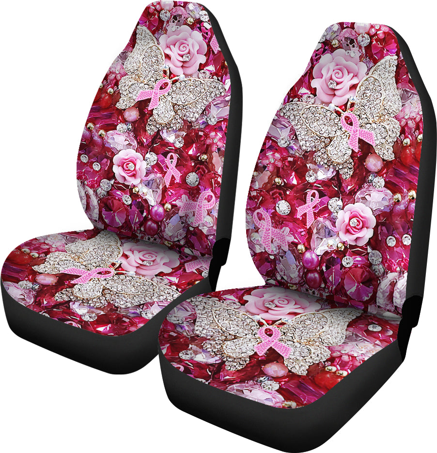 Pink Warrior Pattern Breast Cancer Awareness Seat Covers 0622