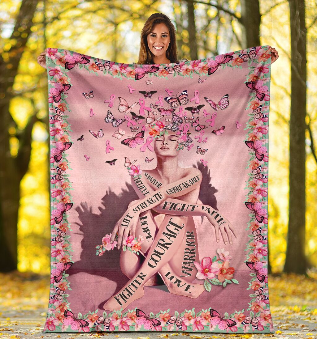 Survivor Breast Cancer Awareness Blanket 0622