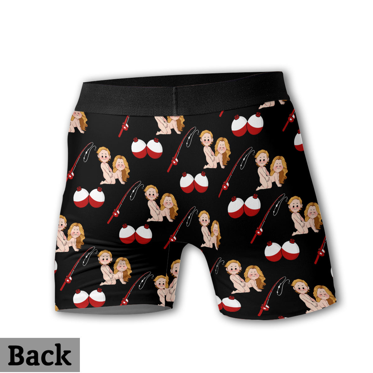Lucky Fisherman And Best Catch of His Life - Personalized Fishing Women Briefs & Men Boxer Briefs