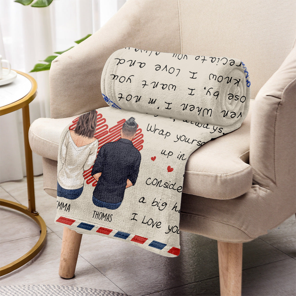 Dear Dad - Gift for dad, grandma, grandpa, mom, uncle, aunt, son, daughter, brother, sister, granddaughter, grandson, husband, wife, boyfriend, girlfriend, friend - Personalized Blanket