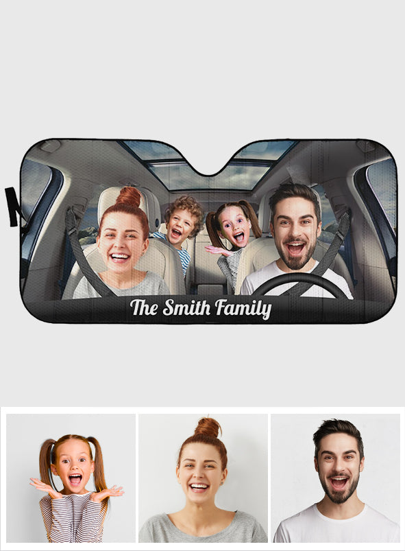 Car Journey - Personalized Family Car Sunshade