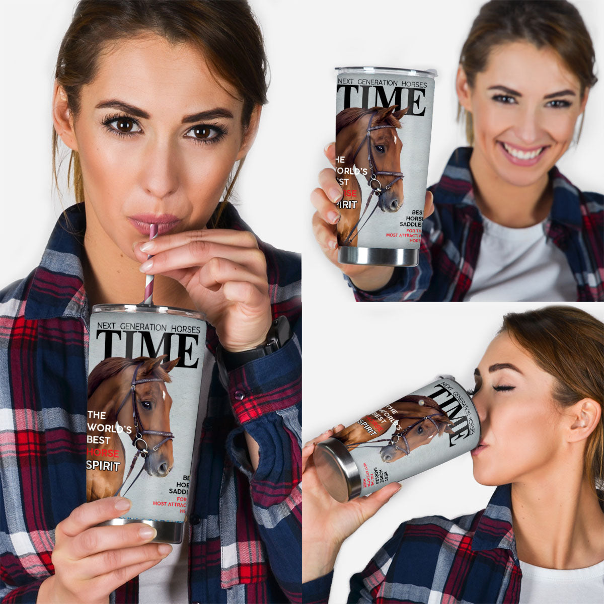 Magazine Covers - Personalized Horse Tumbler