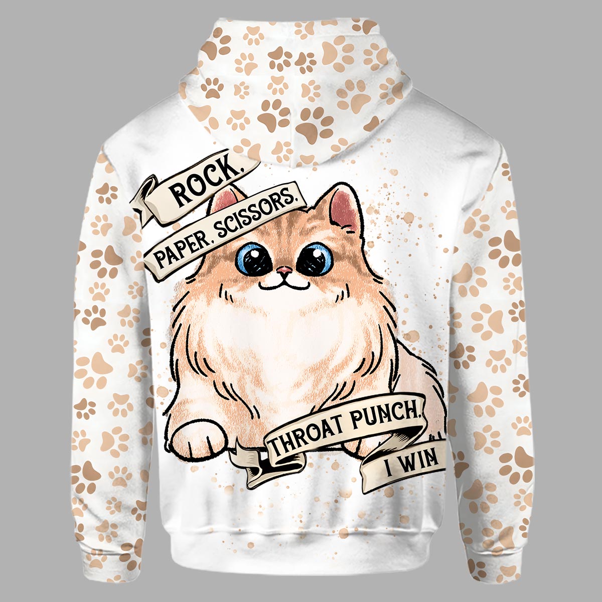 Rock Paper Scissors - Personalized Cat Hoodie and Leggings