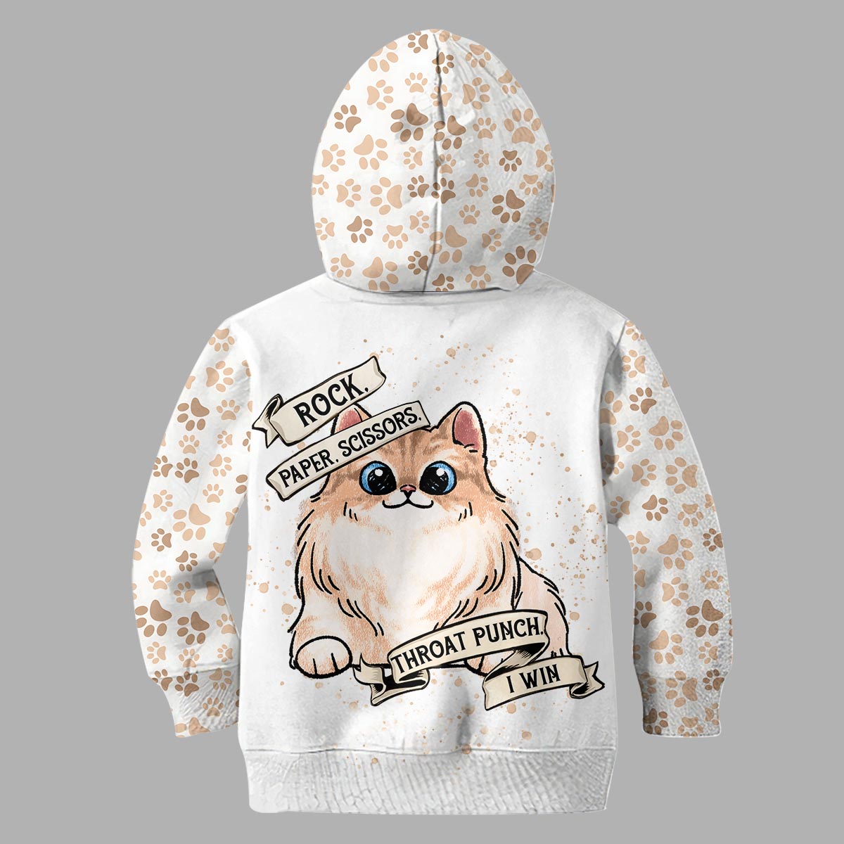 Rock Paper Scissors - Personalized Cat Hoodie and Leggings
