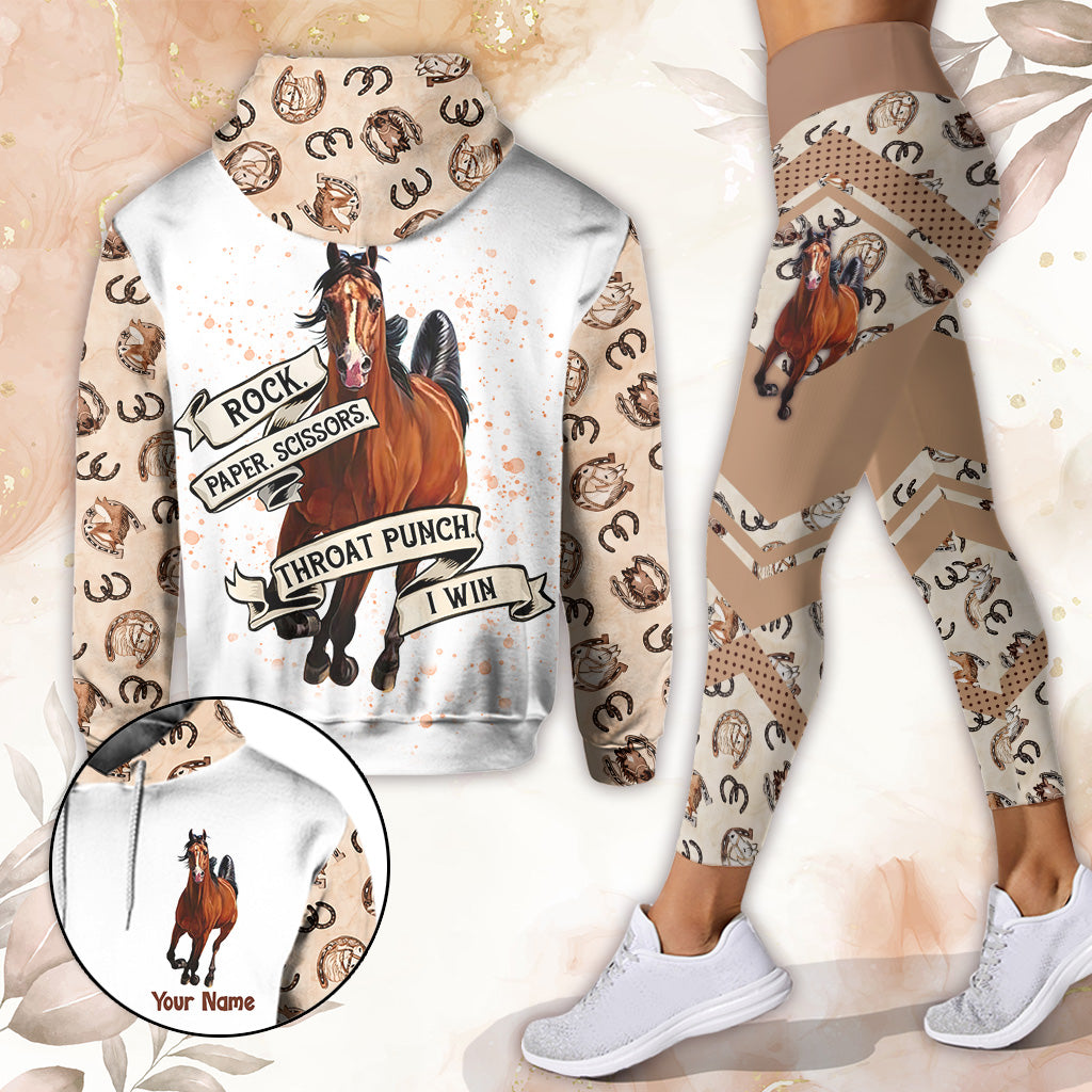 Rock Paper Scissors - Personalized Horse Hoodie and Leggings
