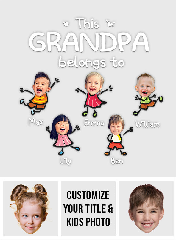 This Grandpa Belongs To - Personalized Grandpa Decal Full