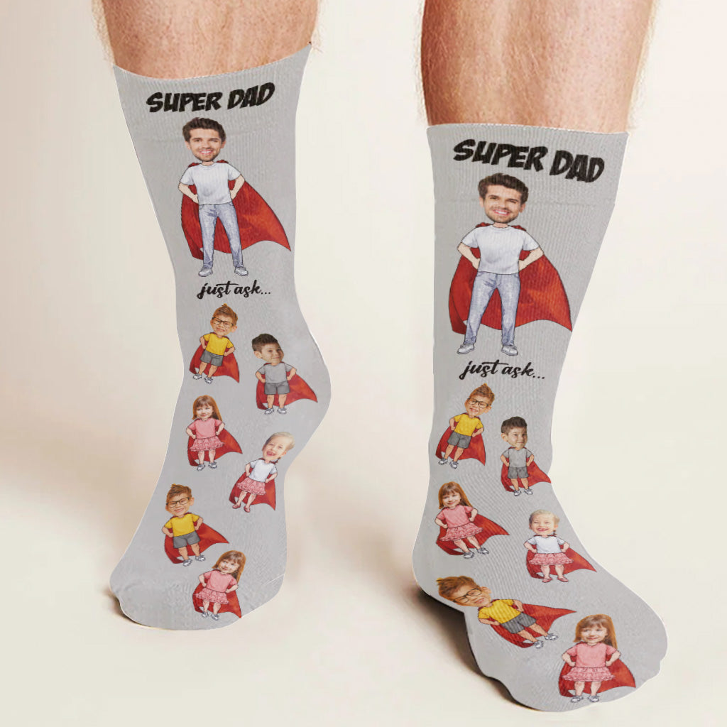 Super Dad Super Mom - Gift for dad, mom - Personalized Socks