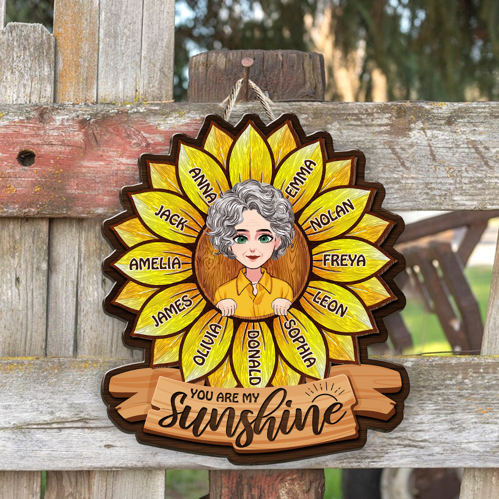 You Are My Sunshine - Gift for mom, grandma - Personalized Wood Sign
