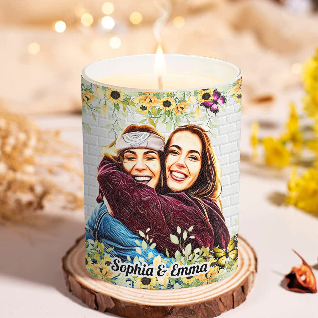 We're More Than Besties - Personalized Bestie Candle With Wooden Lid