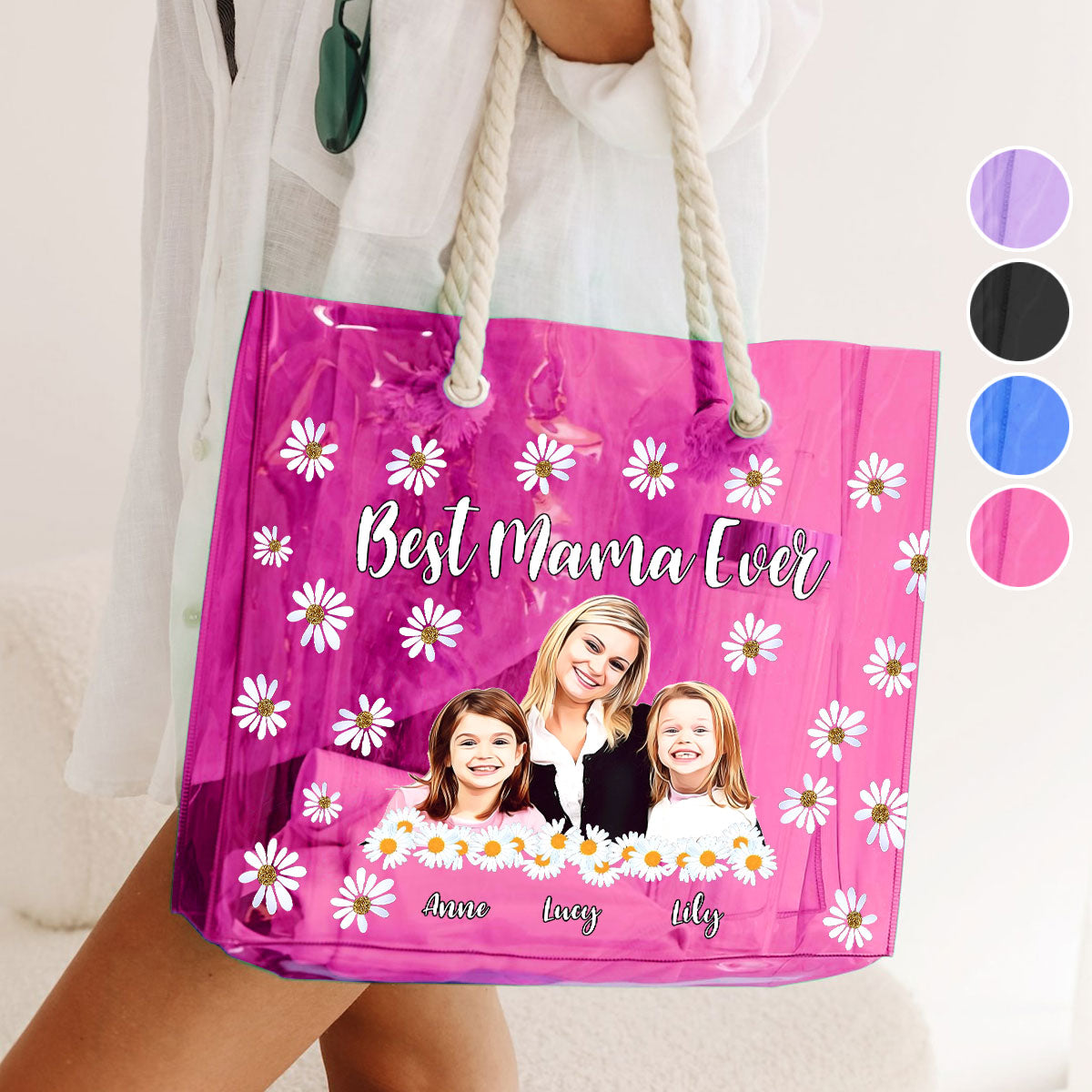 Best Mama Ever - Personalized Mother Clear Tote Bag