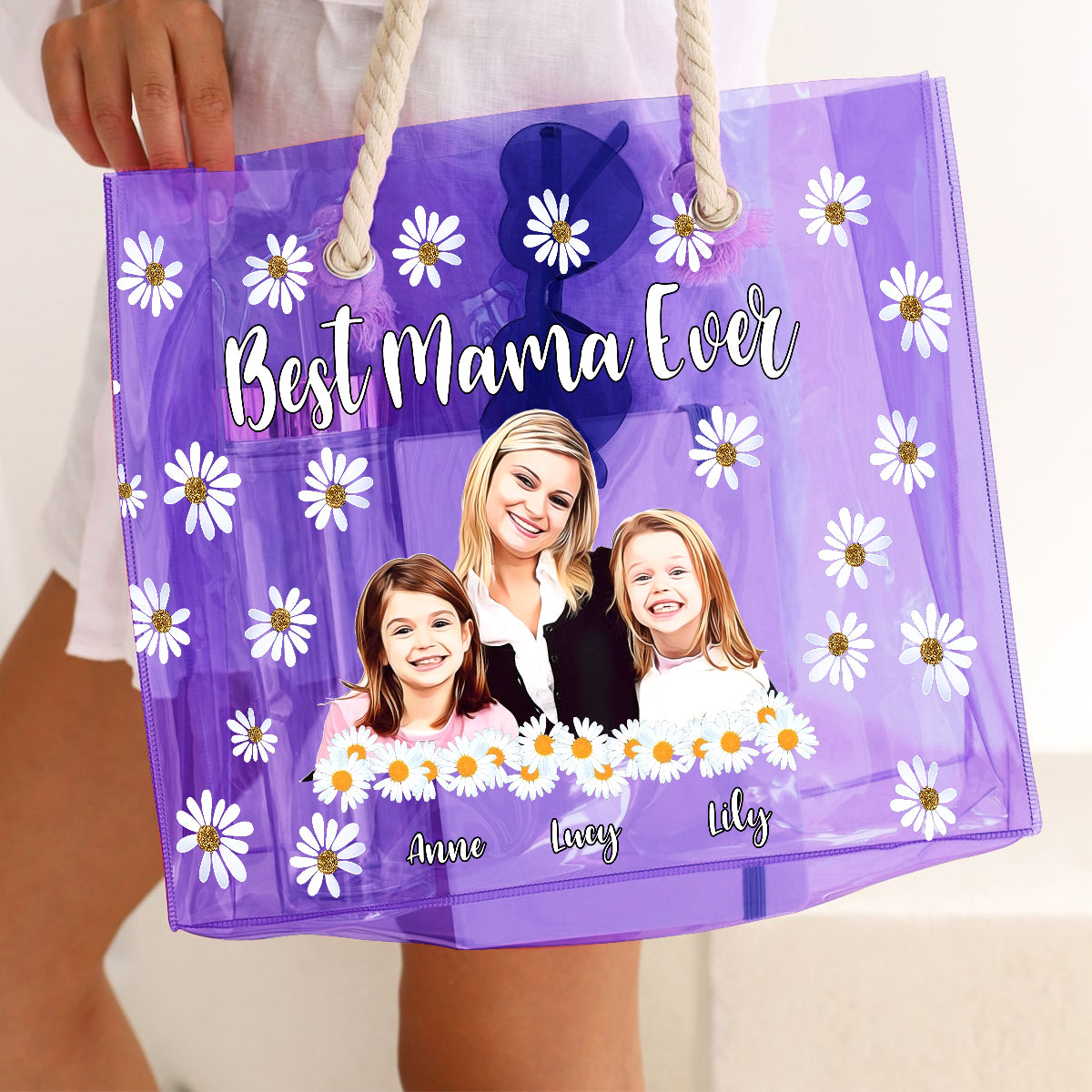 Best Mama Ever - Personalized Mother Clear Tote Bag