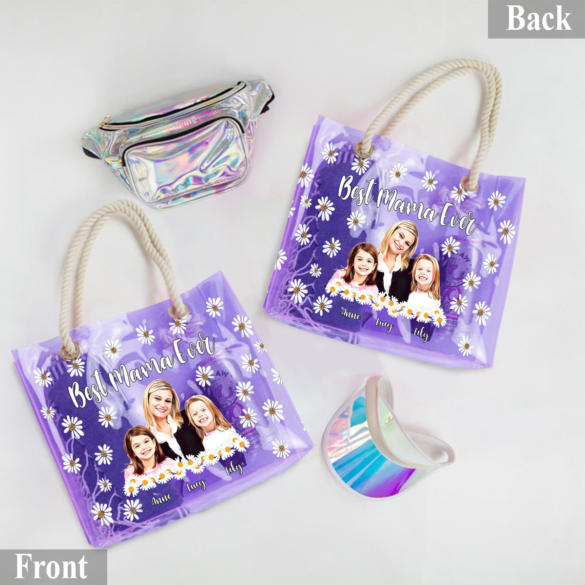 Best Mama Ever - Personalized Mother Clear Tote Bag