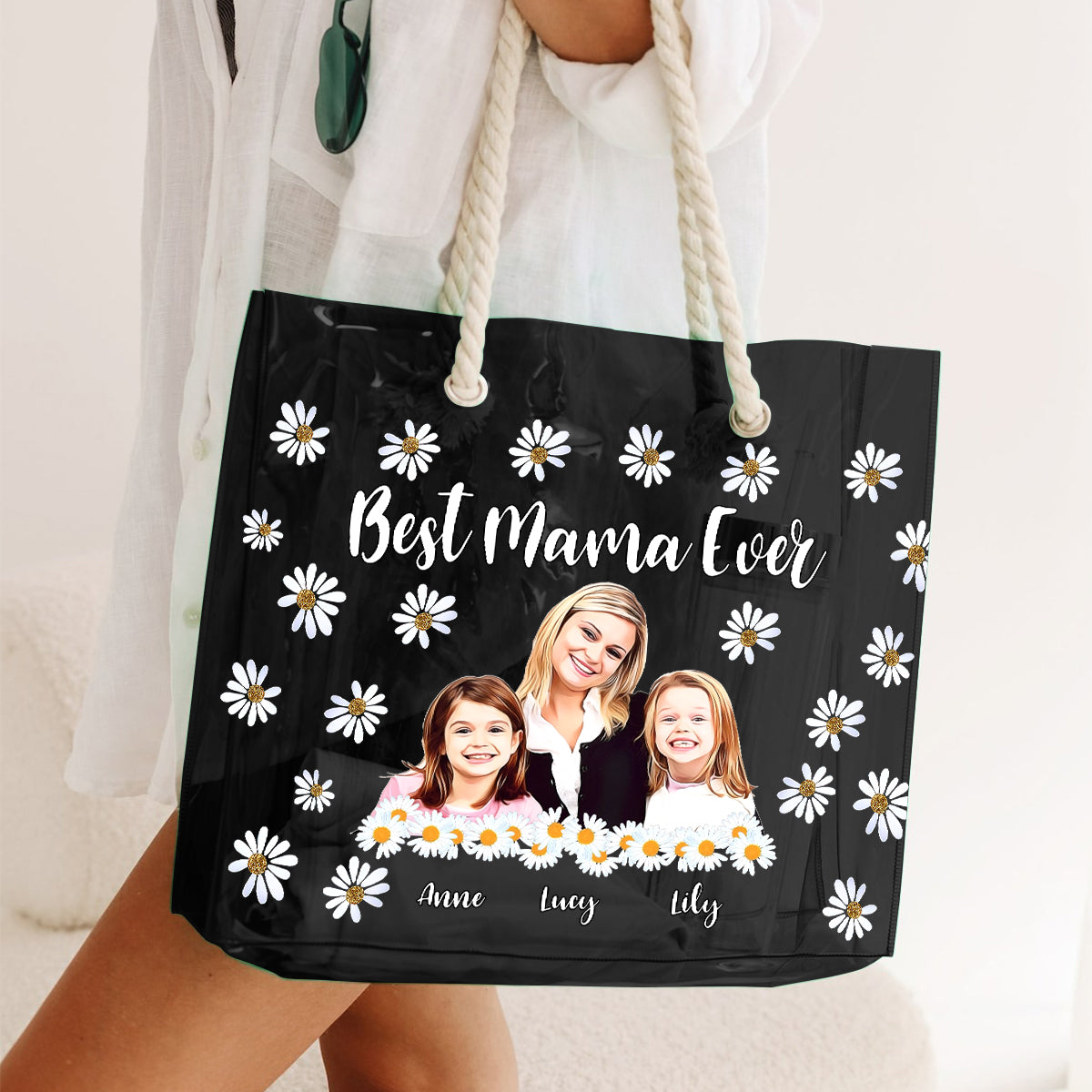 Best Mama Ever - Personalized Mother Clear Tote Bag