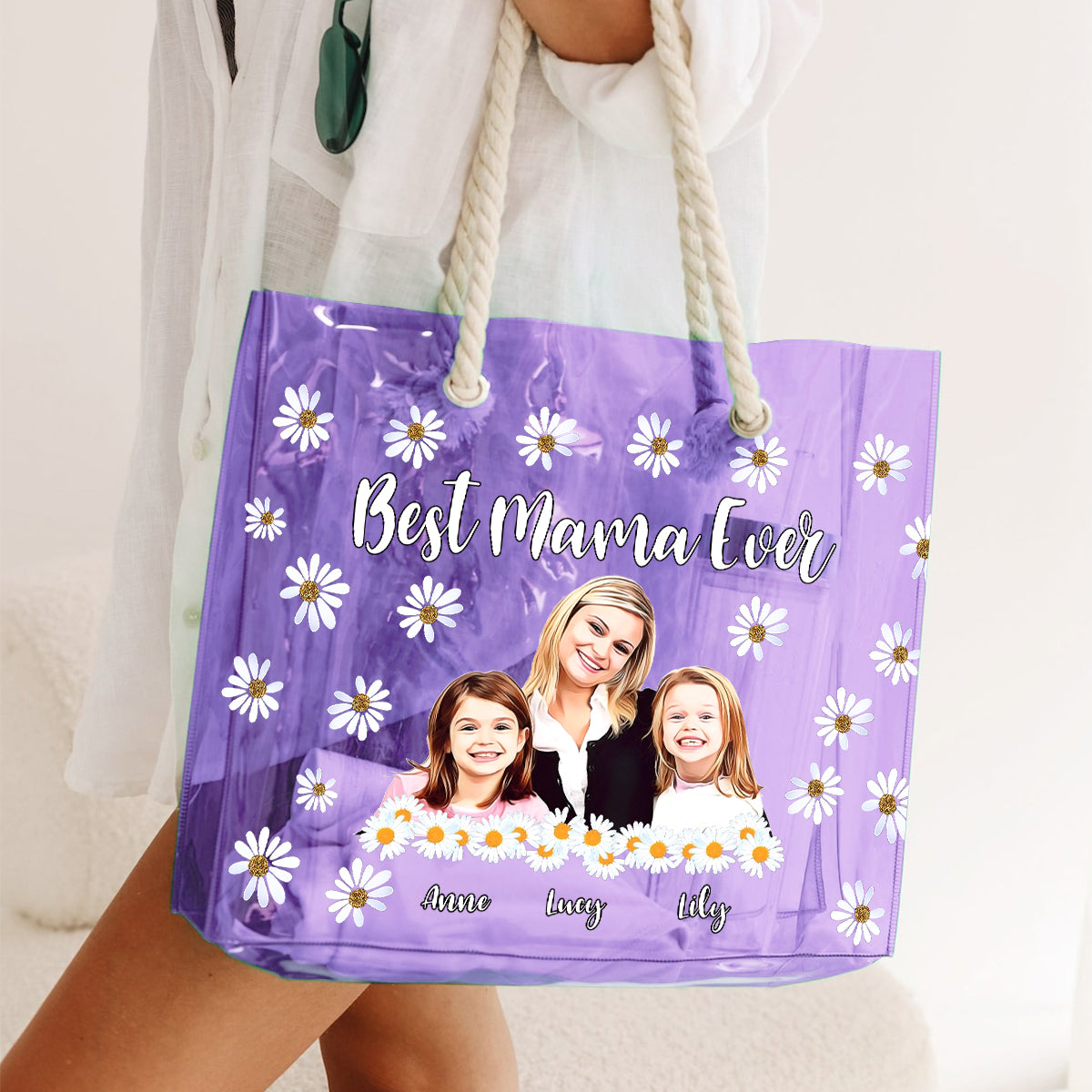Best Mama Ever - Personalized Mother Clear Tote Bag