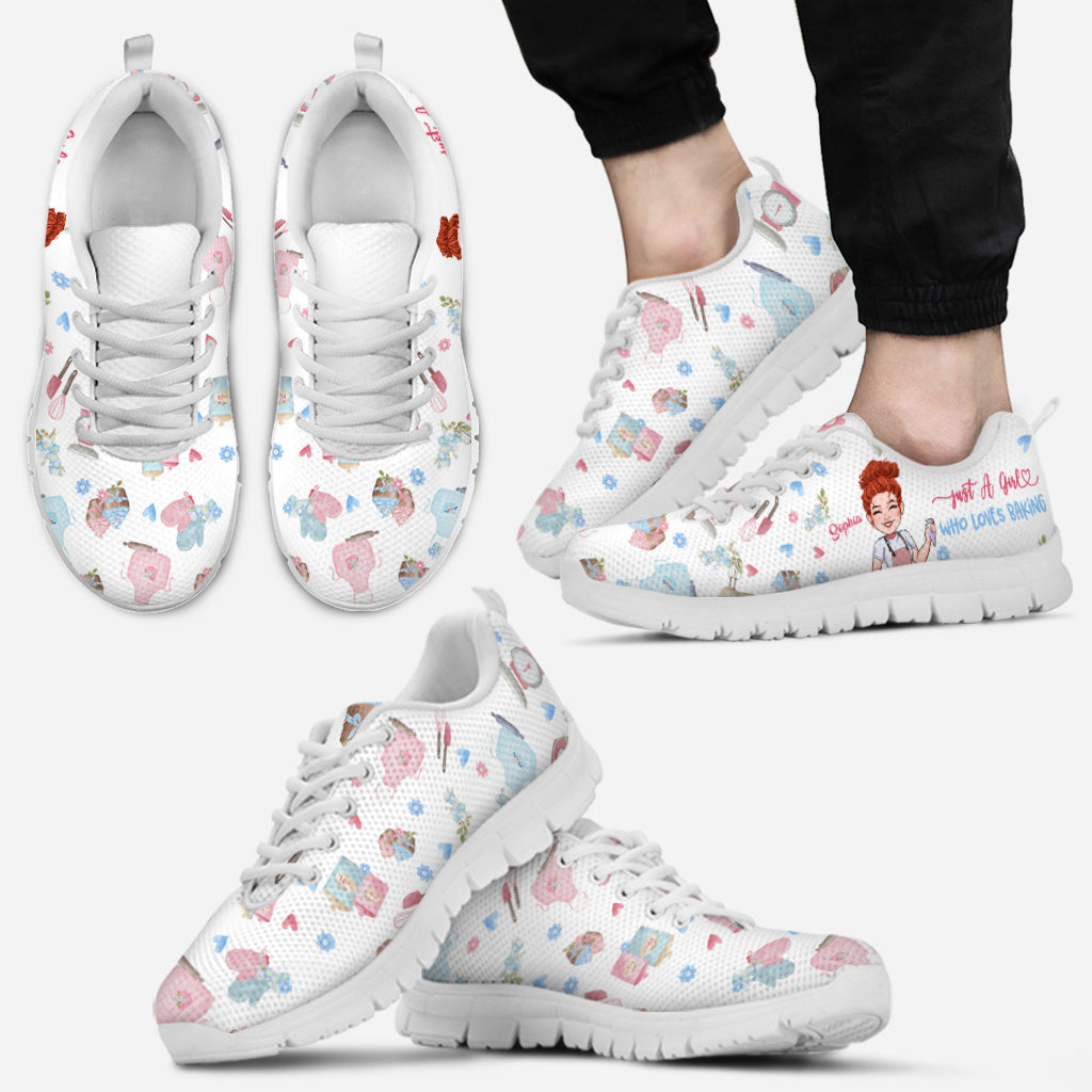 Just A Girl Who Loves Baking - Personalized Baking Sneakers