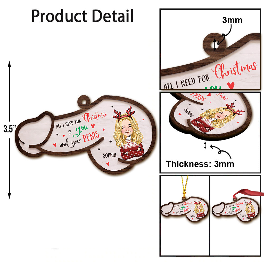 All I Need For Christmas - Personalized Couple Ornament