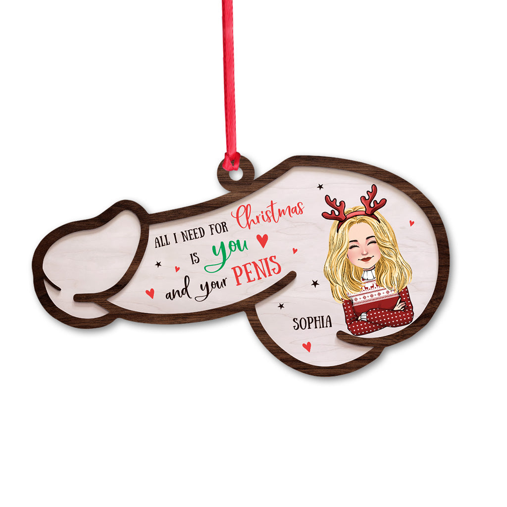 All I Need For Christmas - Personalized Couple Ornament