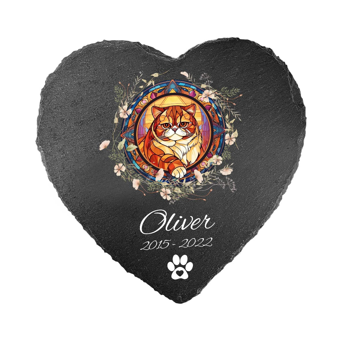 Love You - Personalized Dog Heart Shaped Stone