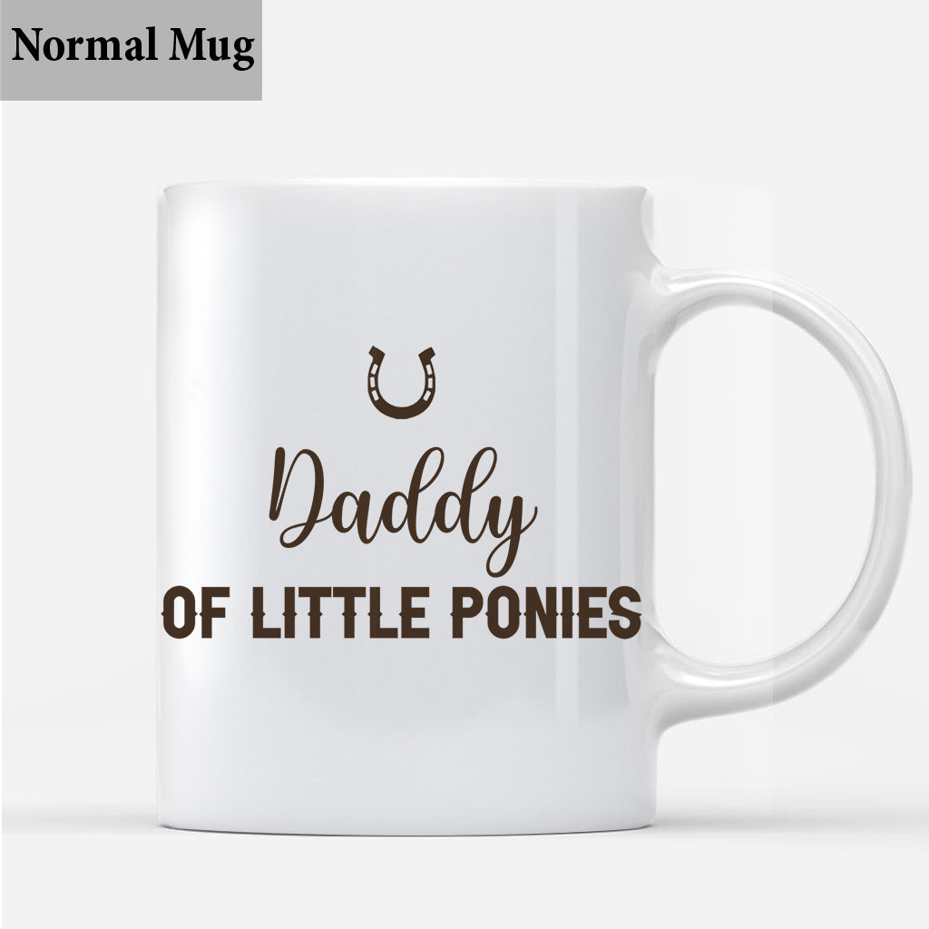 Daddy's Little Ponies - Horse gift for dad,grandpa, husband, him - Personalized Mug