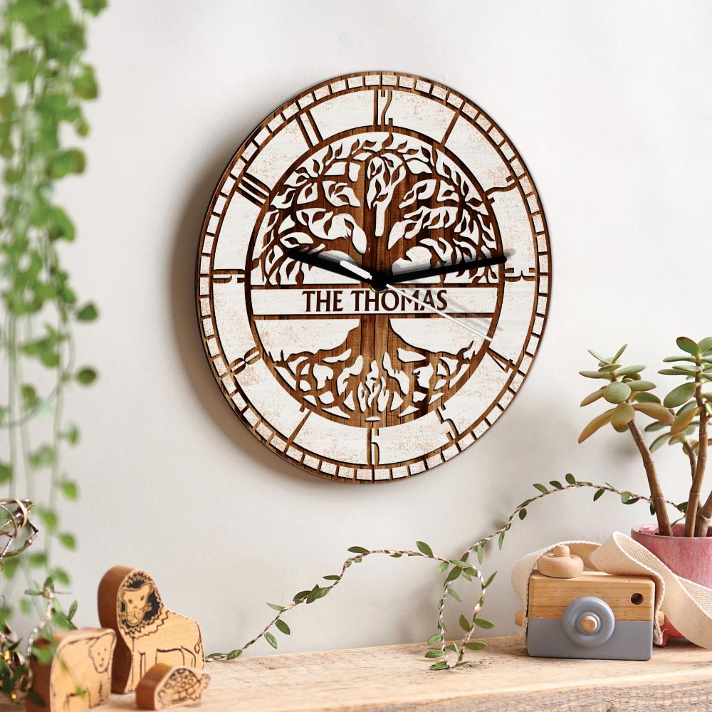 Where Life Begins And Love Never Ends - Personalized Family Wall Clock
