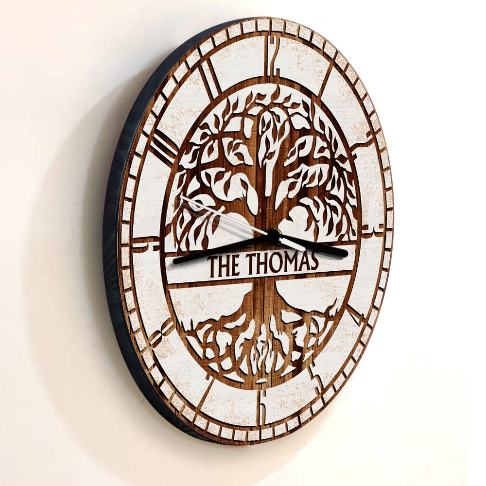 Where Life Begins And Love Never Ends - Personalized Family Wall Clock
