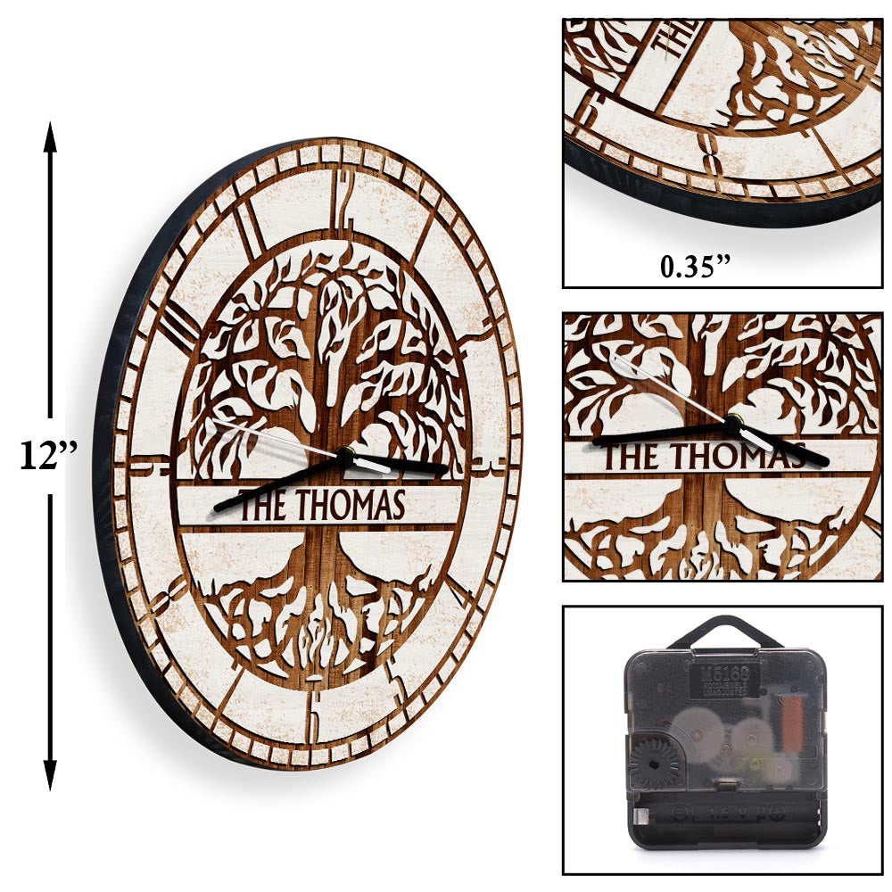 Where Life Begins And Love Never Ends - Personalized Family Wall Clock