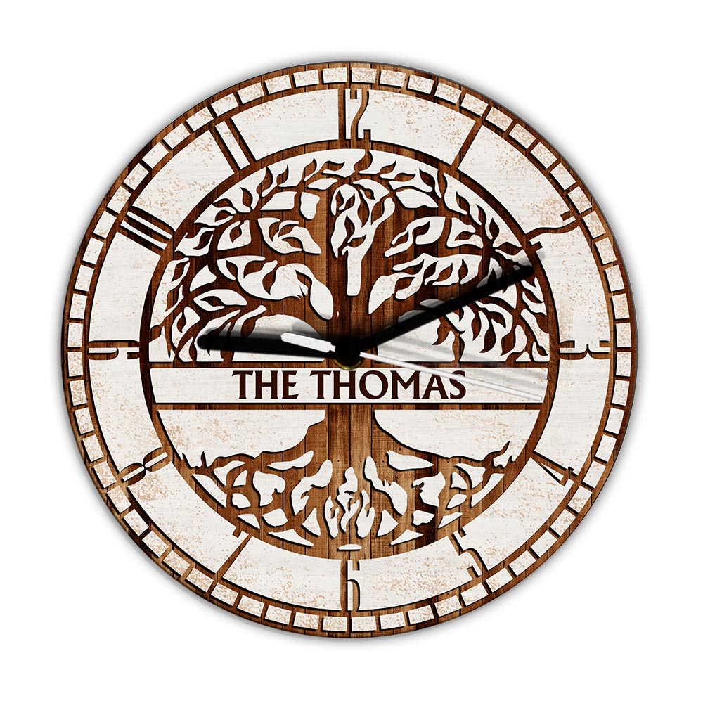 Where Life Begins And Love Never Ends - Personalized Family Wall Clock