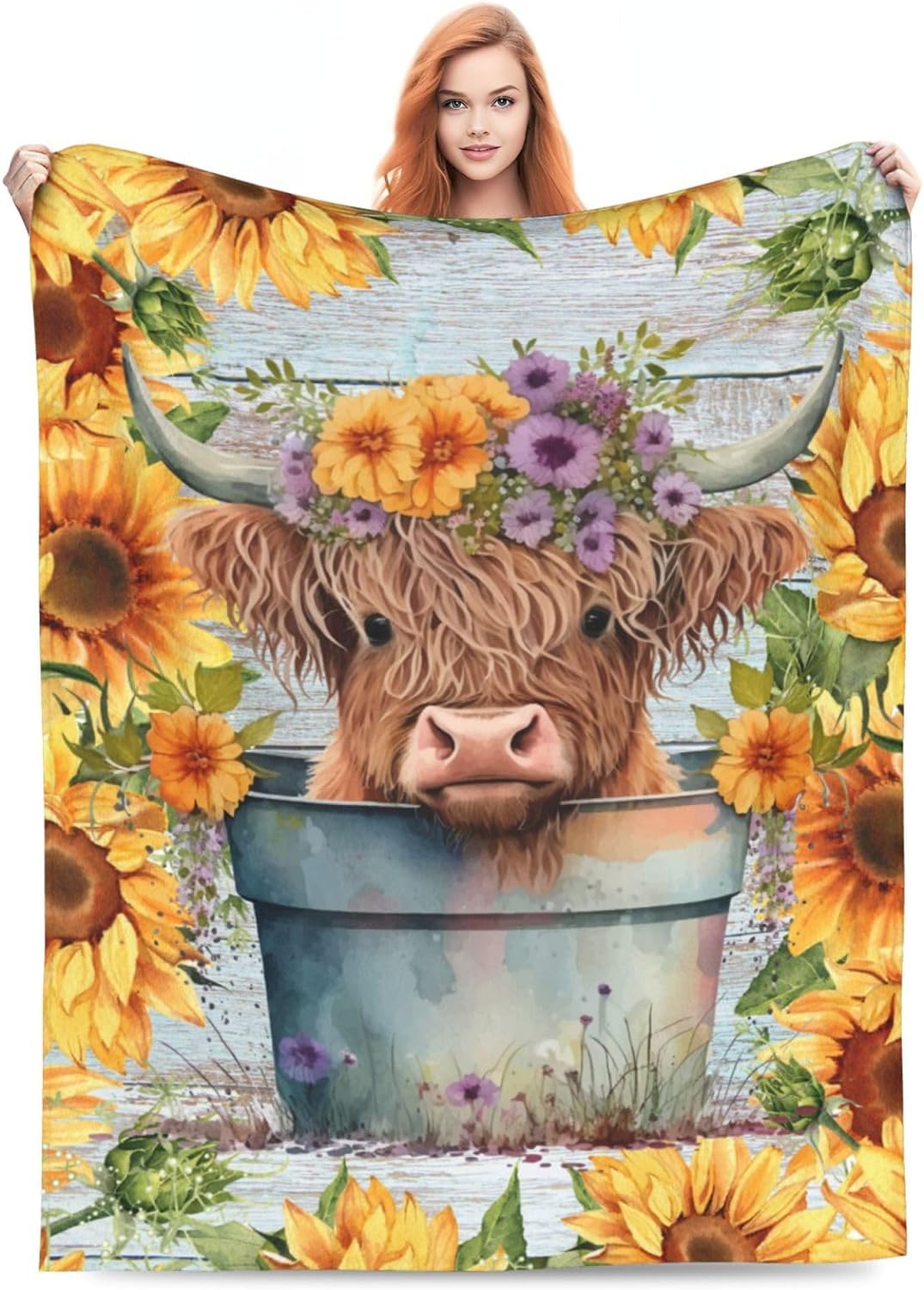 Cute Highland Cow Highland Cow Blanket 0624
