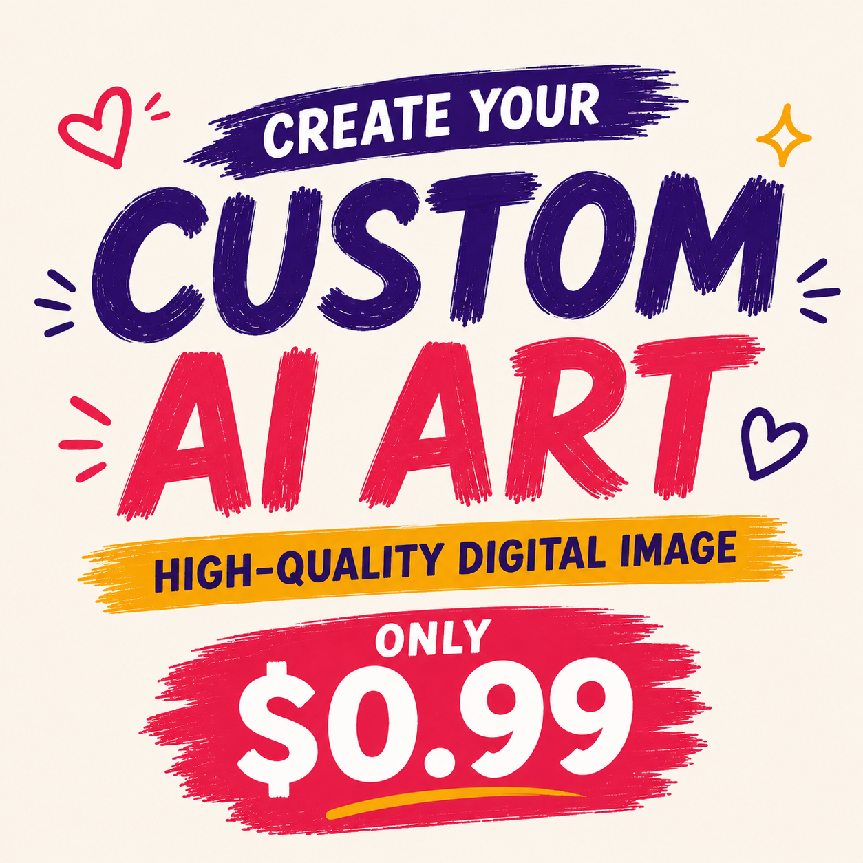 Create Your Custom AI Art – High-Quality Digital Image for $0.99