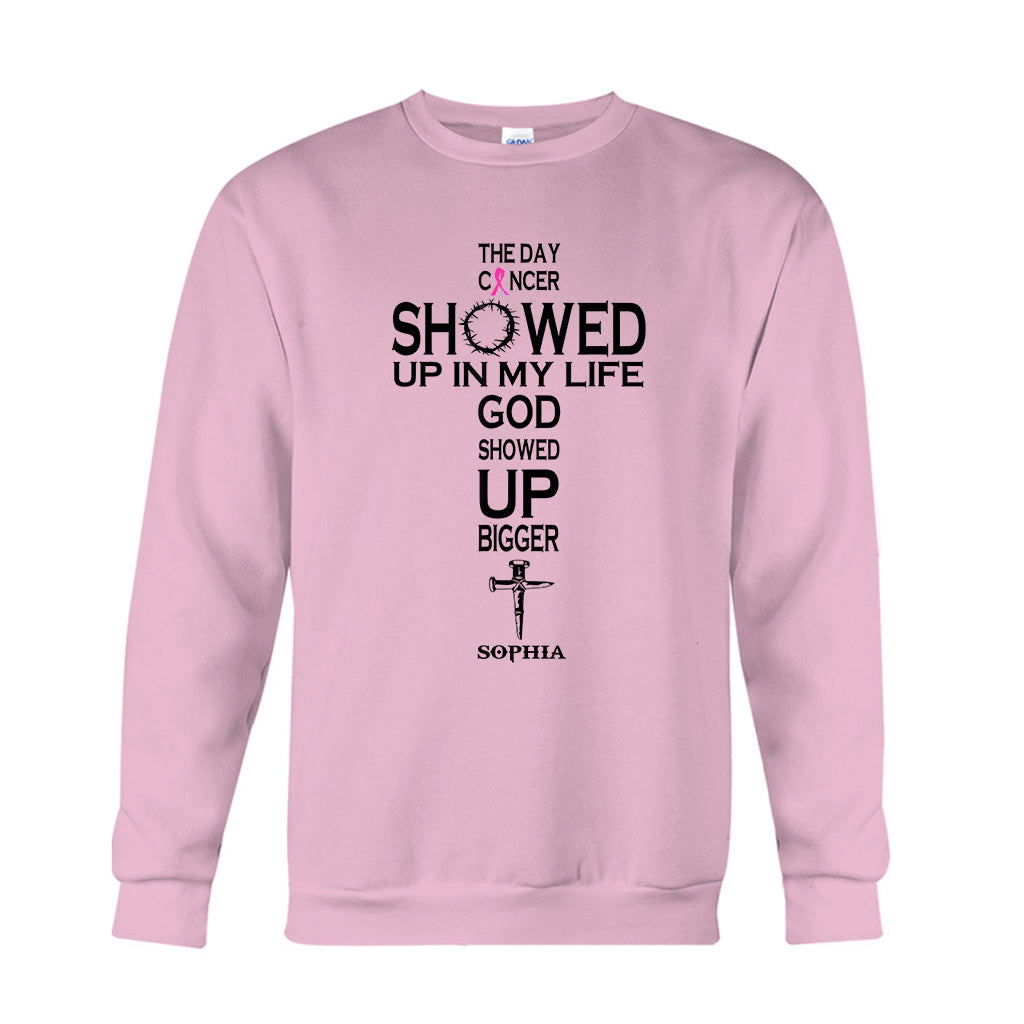 Faith Over Fear - Personalized Breast Cancer Awareness T-shirt And Hoodie