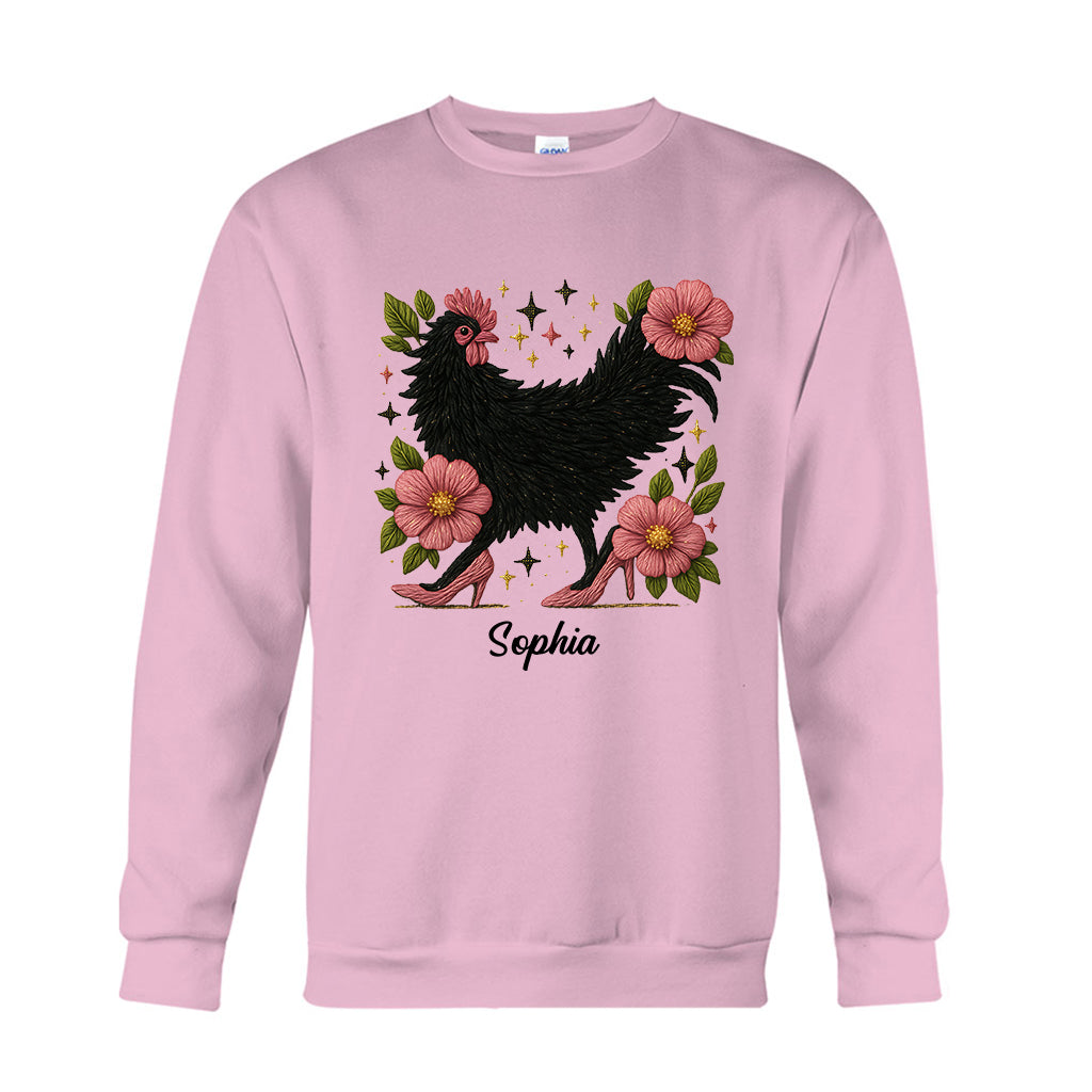 Floral Chicken - Personalized Chicken T-shirt And Hoodie