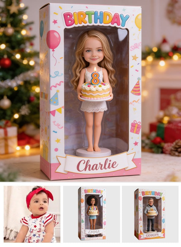 Personalized 8th Birthday Little Girl Acrylic Display Box Gift for Daughter Granddaughter Niece