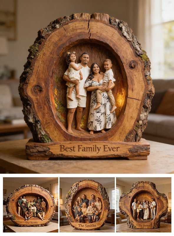 Personalized Latino Family of Four Custom Shaped Acrylic Plaque Home Keepsake