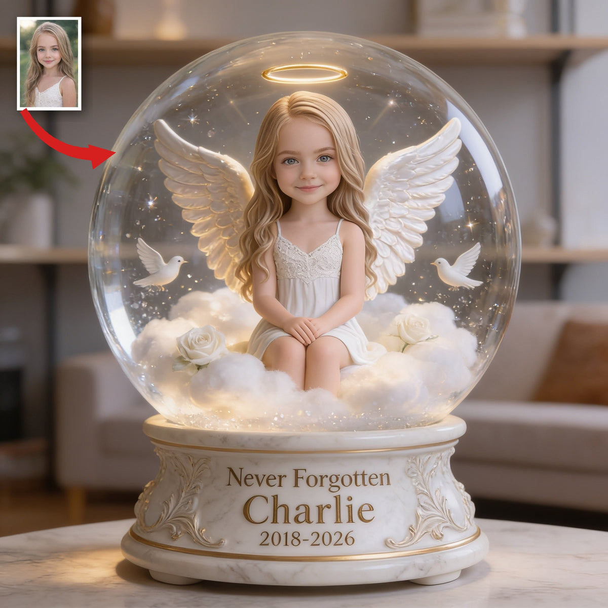 Personalized Little Girl Memorial Acrylic Plaque Sympathy Gift