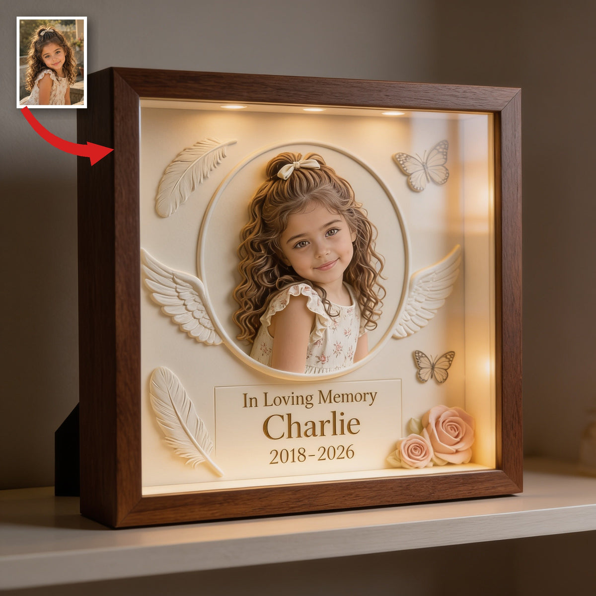 Personalized In Loving Memory Latina Little Girl Custom Acrylic Memorial Plaque