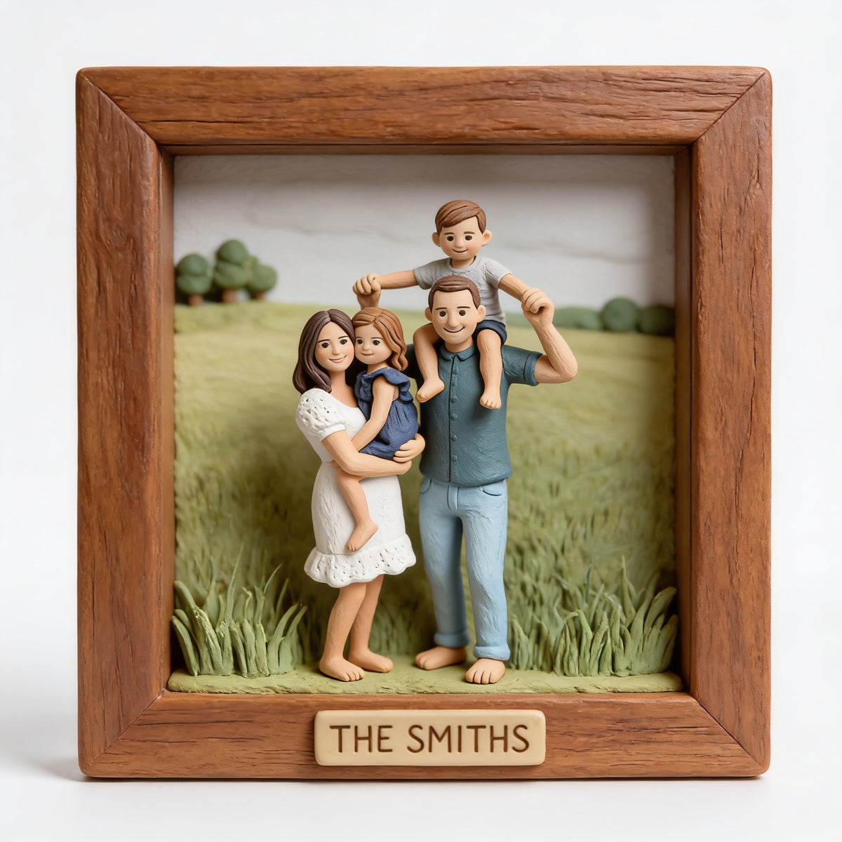 Personalized Custom Photo Family Of Four Custom Shaped Acrylic Plaque Keepsake Gift