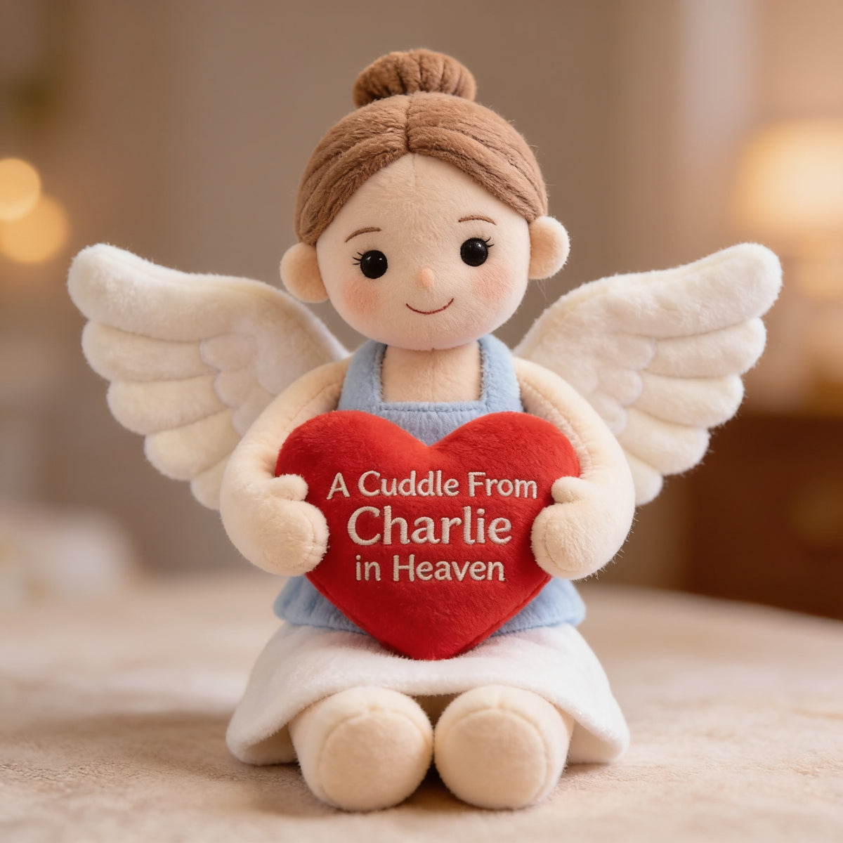 Personalized Memorial Angel Woman Shaped Pillow Bereavement Sympathy Gift