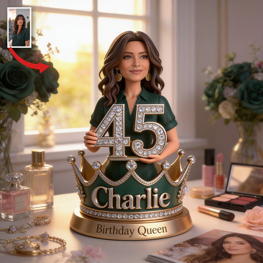 Personalized 45th Birthday Middle-Aged Latina Woman Custom Shaped Acrylic Plaque