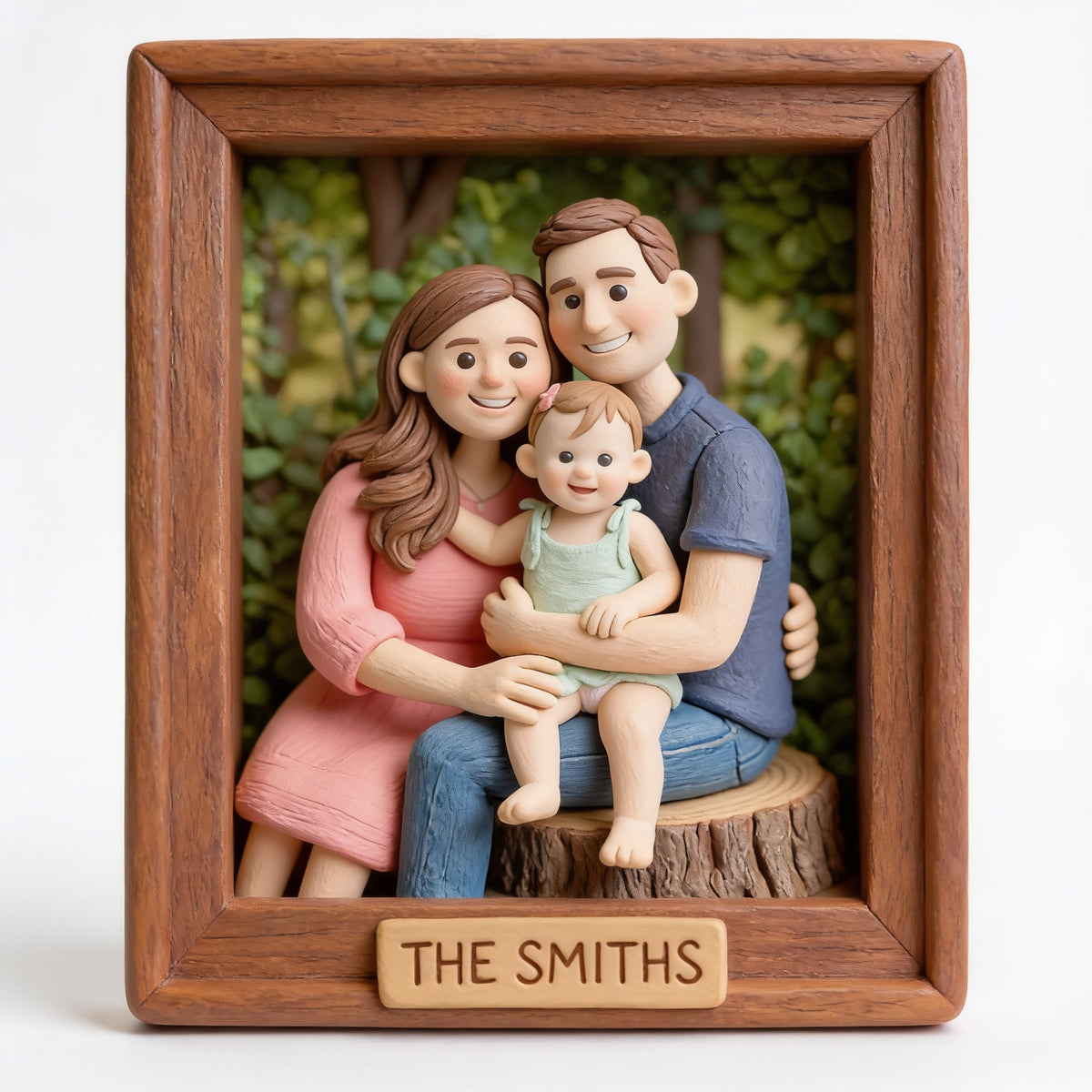 Personalized Custom Photo Family Of Three Custom Shaped Acrylic Plaque Family Keepsake