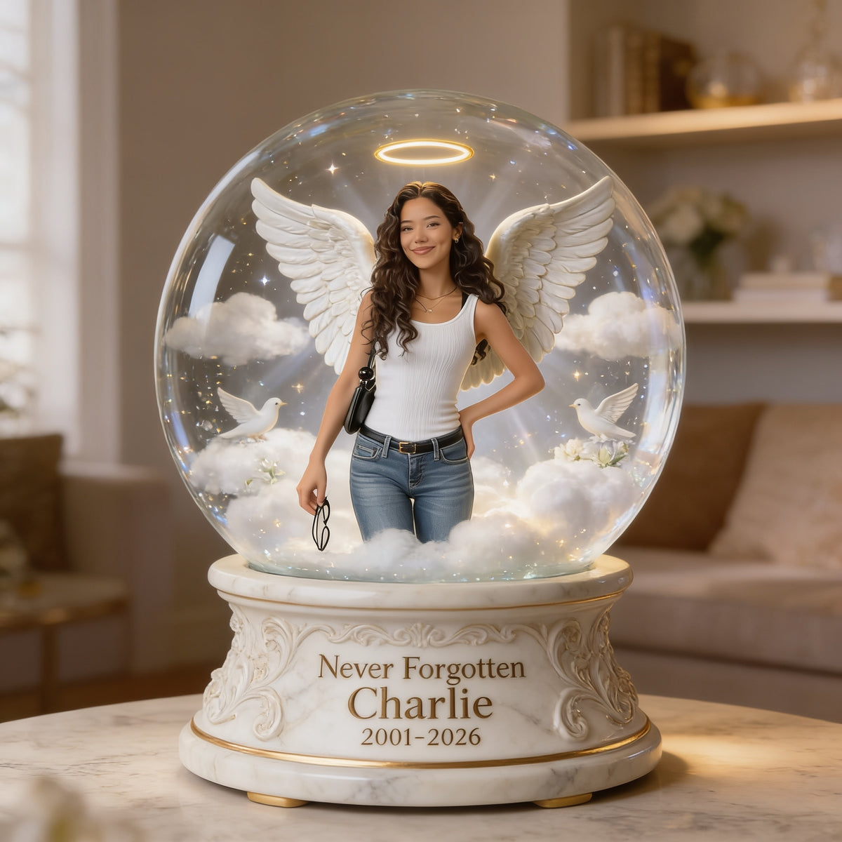 Personalized Memorial Latina Woman Custom Shaped Acrylic Plaque Sympathy Gift
