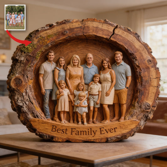 Personalized Big Family Custom Shaped Acrylic Plaque Best Family Ever Home Decor Gift