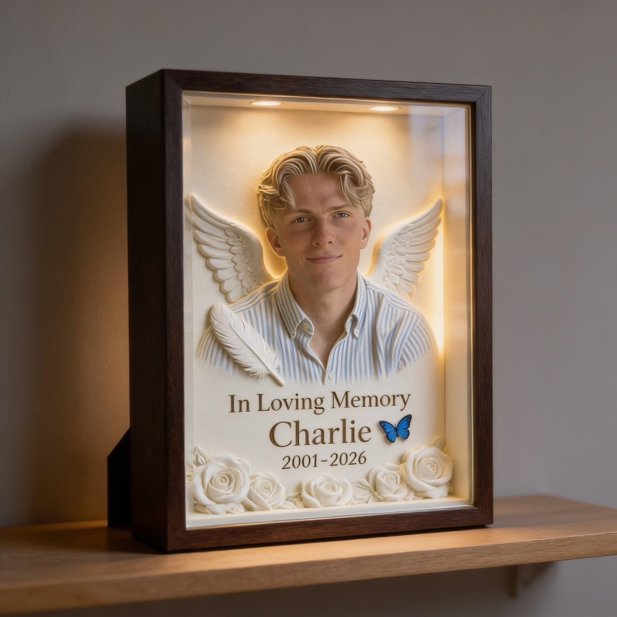Personalized In Loving Memory Man Custom Shaped Acrylic Memorial Plaque