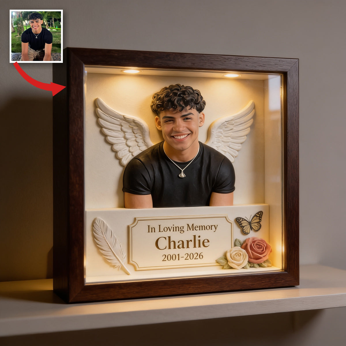 Personalized In Loving Memory Latino Man Custom Acrylic Memorial Plaque