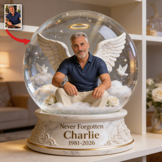 Personalized Middle-Aged Man Memorial Custom Shaped Acrylic Plaque Sympathy Gift