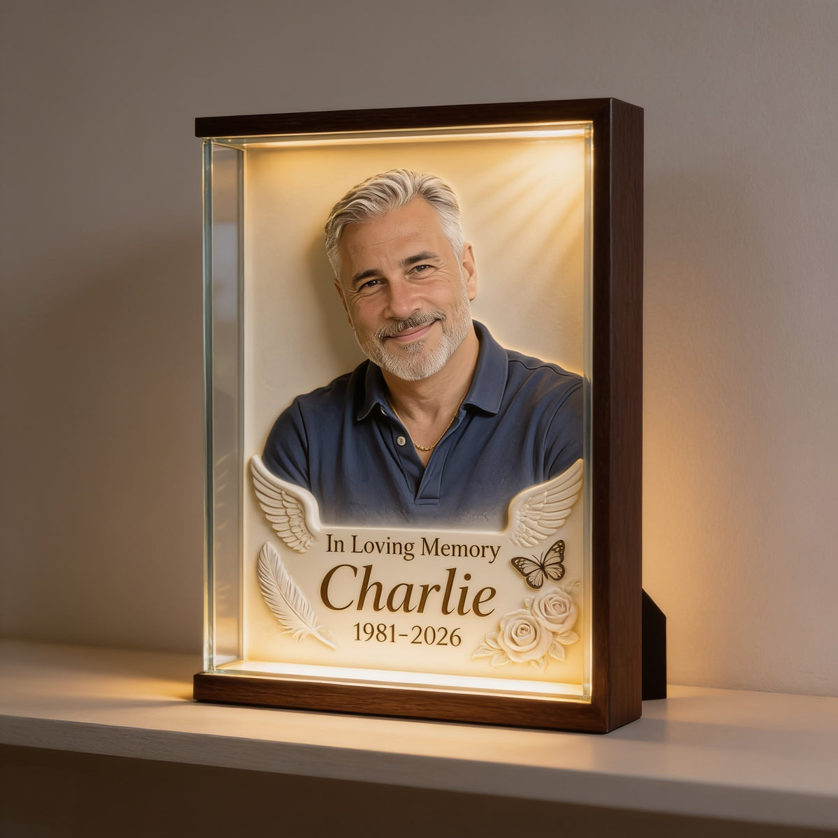 Personalized In Loving Memory Middle-Aged Man Memorial Acrylic Plaque Gift for Dad Husband