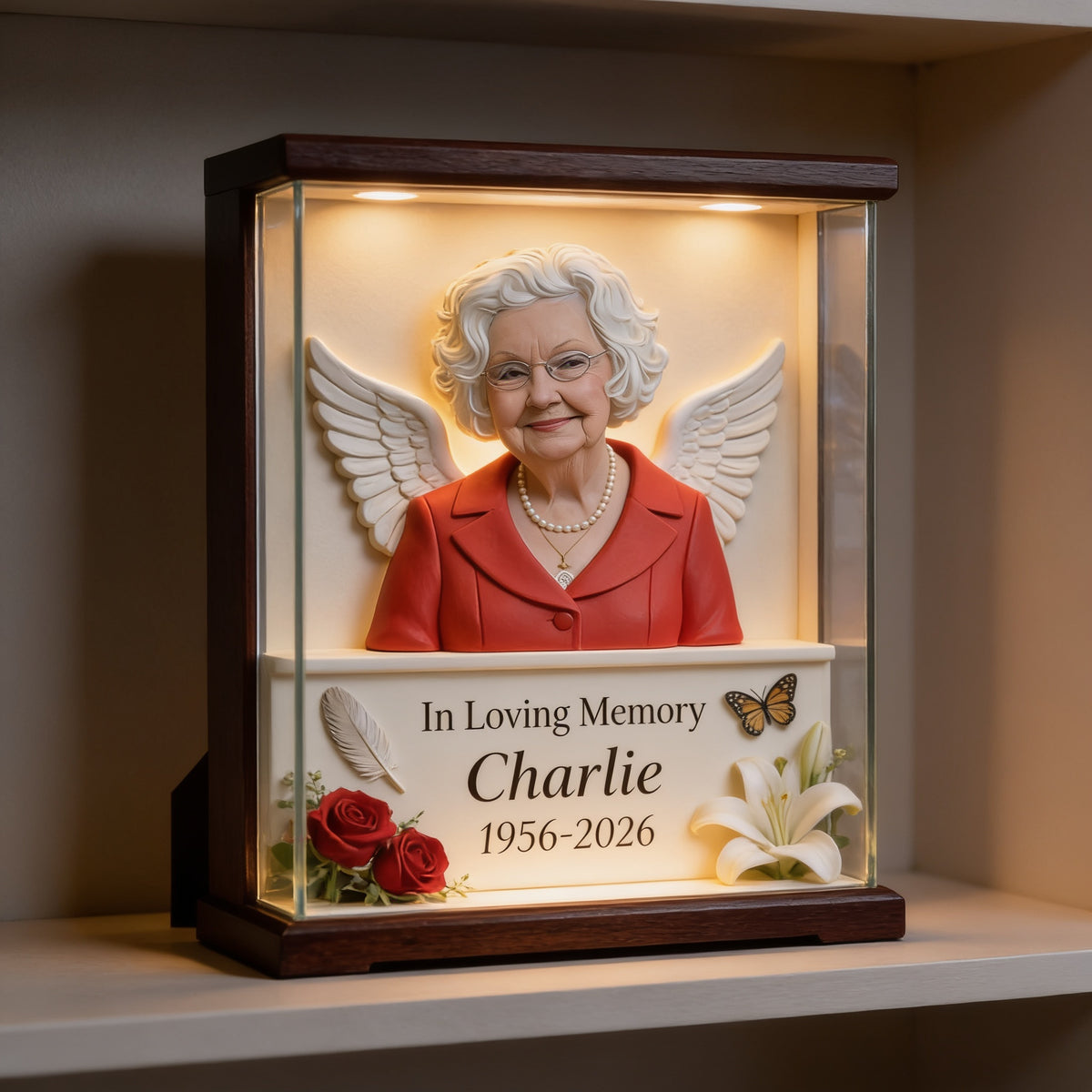 Personalized In Loving Memory Older Woman Grandma Memorial Acrylic Plaque