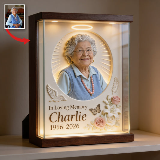 Personalized In Loving Memory Older Latina Woman Grandma Memorial Acrylic Plaque